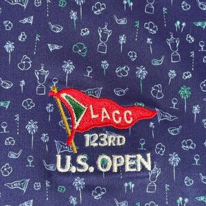 LACC 123rd U.S. Open Peter Millar Blue Polo Shirt Classic Design